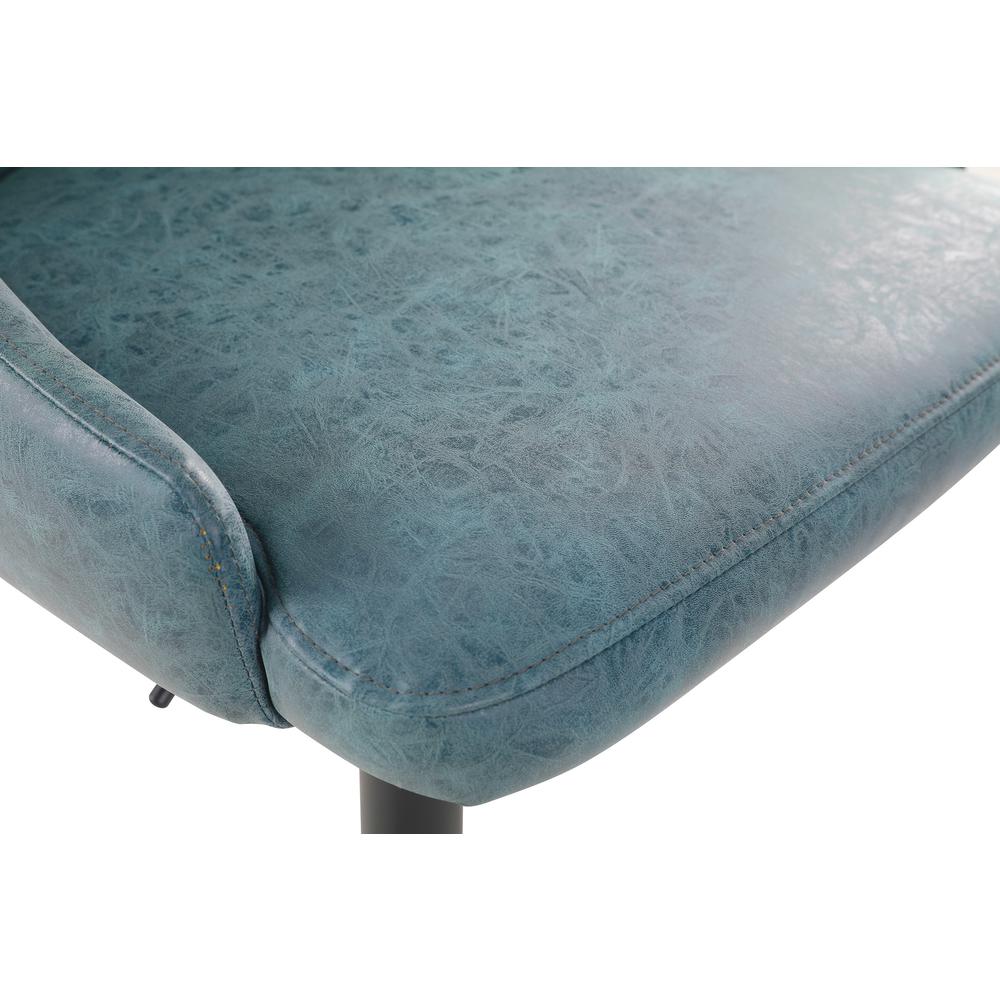 Sylmar Height Adjustable Stool in Navy Faux Leather