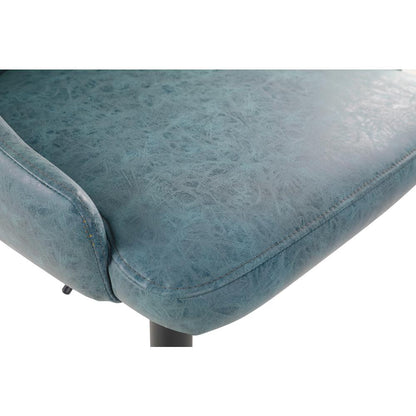 Sylmar Height Adjustable Stool in Navy Faux Leather