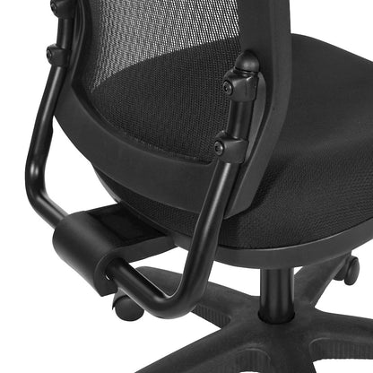 Worksmart Height Adjustable Armless Task Chair with Breathable Mesh Back