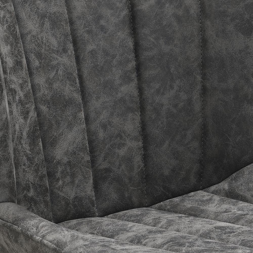 Kirkdale Adjustable Stool 2-Pack in Charcoal Faux Leather