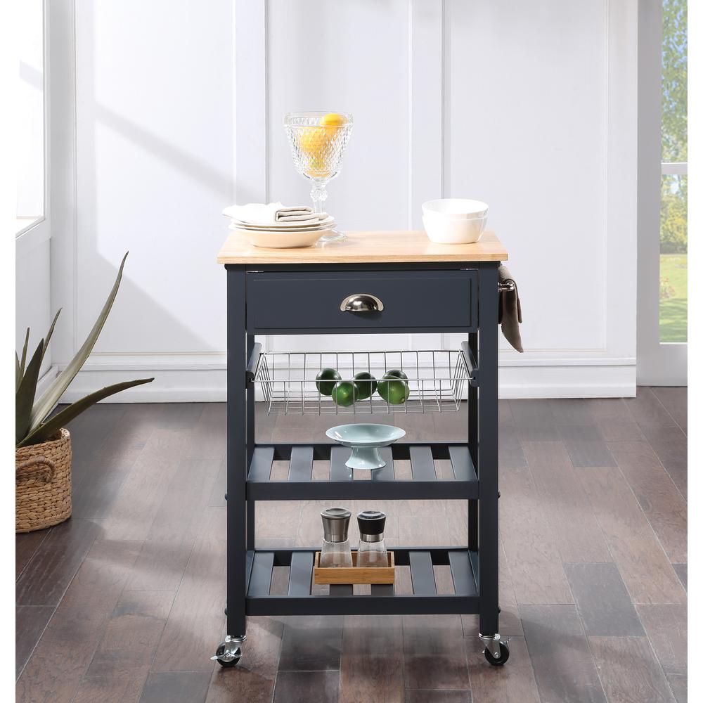 Hampton Kitchen Cart Blue