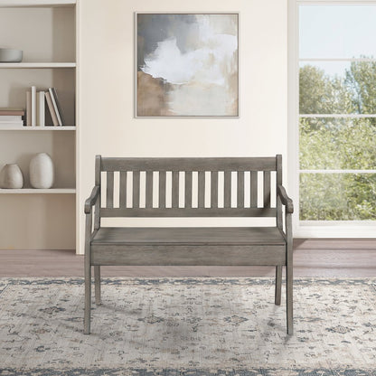 Wakefield Entryway Storage Bench Goldstone Finish