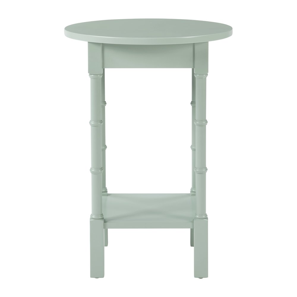 Golden Side Table in Sage Green Wood Finish