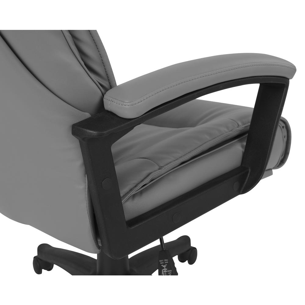 High Back Bonded Lthr Chair, Charcoal