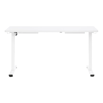 Primo 59"W Sit to Stand Electric Height Adjustable Desk in White Finish