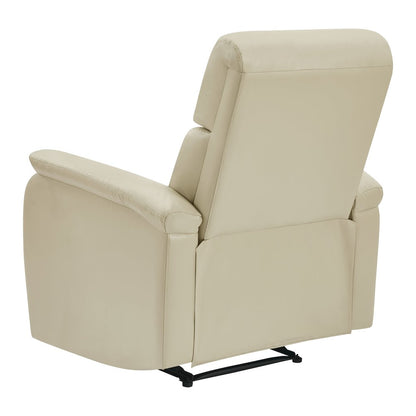 Carillo Pushback Recliner in Taupe Faux Leather