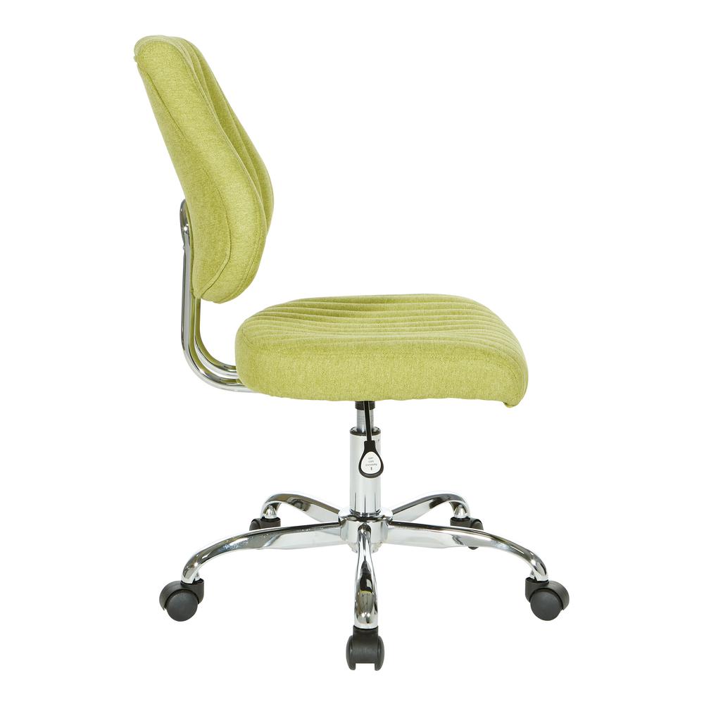 Sunnydale Office Chair in Basil Fabric with Chrome Base, SNN26-E21