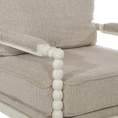 Kaylee Spindle Chair, Beige Linen