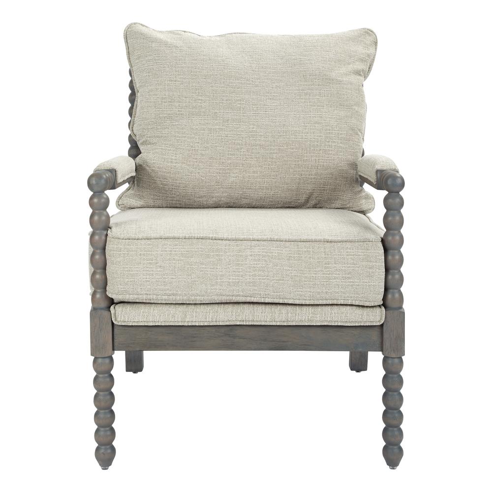 Abbott Chair in Linen Fabric with Brushed Grey Base K/D, ABB-BY6