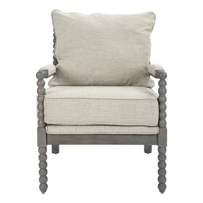 Abbott Chair in Linen Fabric with Brushed Grey Base K/D, ABB-BY6