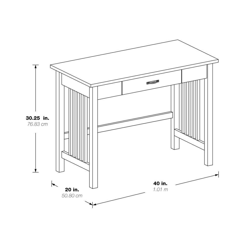 Sierra Writing Desk, White Finish