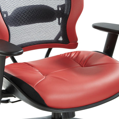 Dark Air Grid® Back Managers Chair, Black/Lipstick