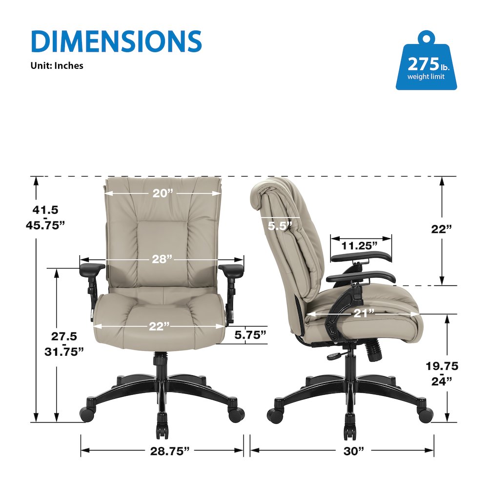 Taupe Leather Conference Chair with Cantilever Arms, Steel Base