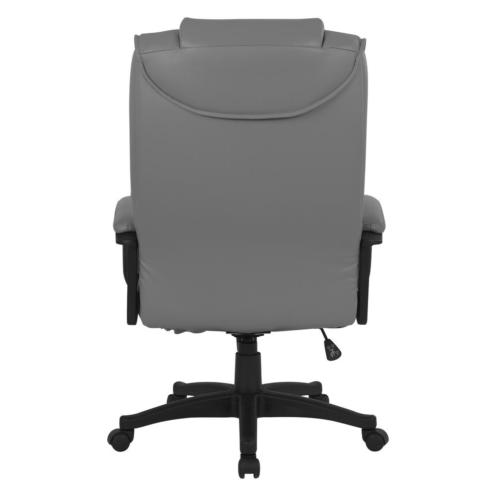 High Back Bonded Lthr Chair, Charcoal