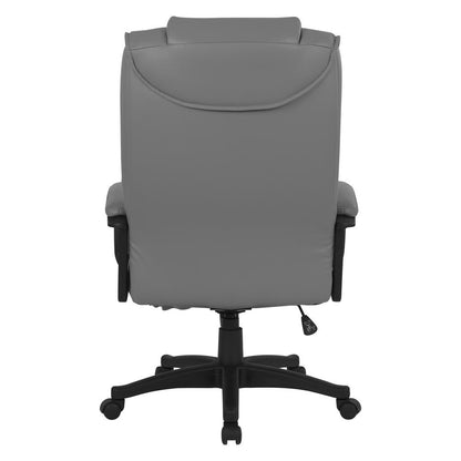 High Back Bonded Lthr Chair, Charcoal