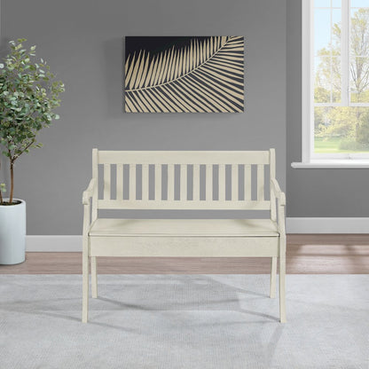 Wakefield Entryway Storage Bench in White Finish