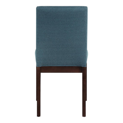 Dakota Parsons Chair in Azure Fabric and Espresso Finished Legs