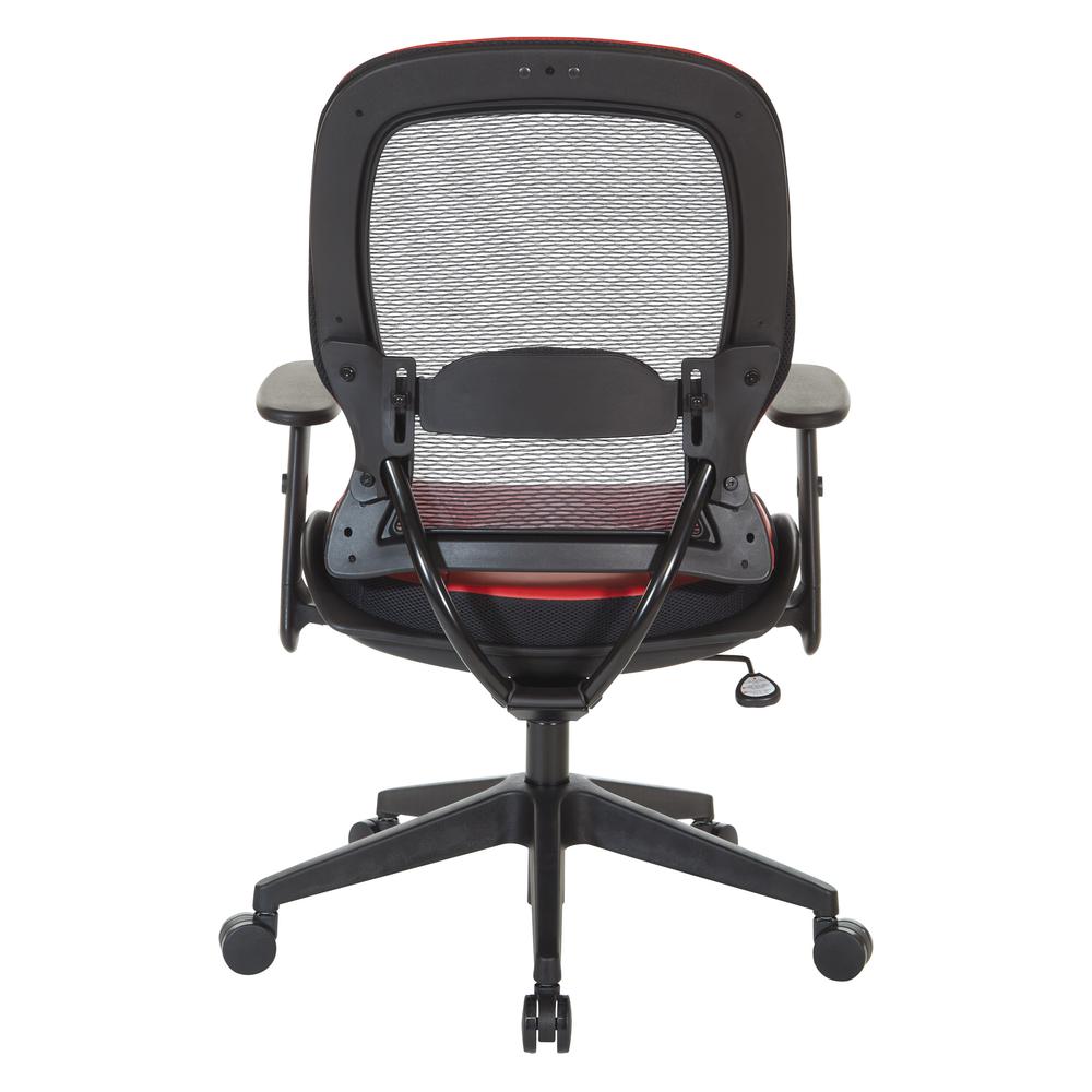 Dark Air Grid® Back Managers Chair, Black/Lipstick