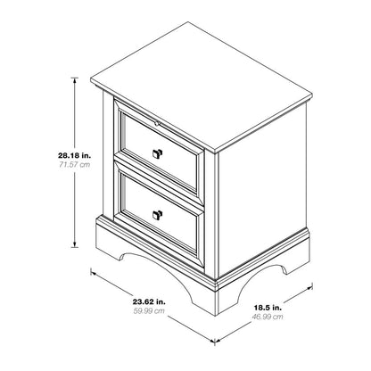 Farmhouse Basics Nightstand, Rustic White