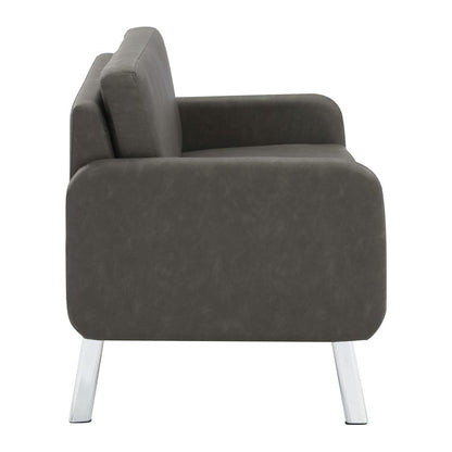 Lounge Loveseat in Faux Leather