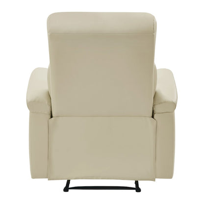 Carillo Pushback Recliner in Taupe Faux Leather