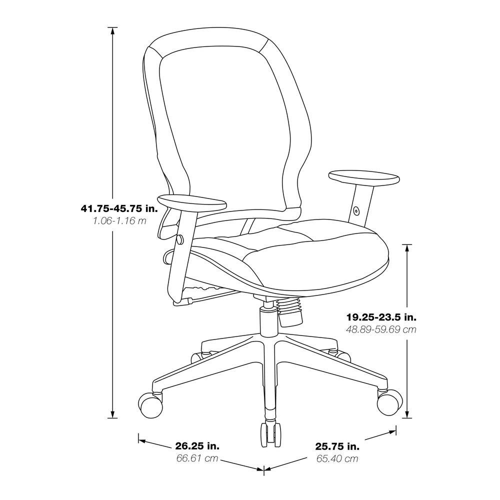 Dark Air Grid® Back Managers Chair, Black/Lipstick