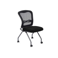 Black Folding Office Chair – Foldable Reception Chair for Conferences, Set of 2
