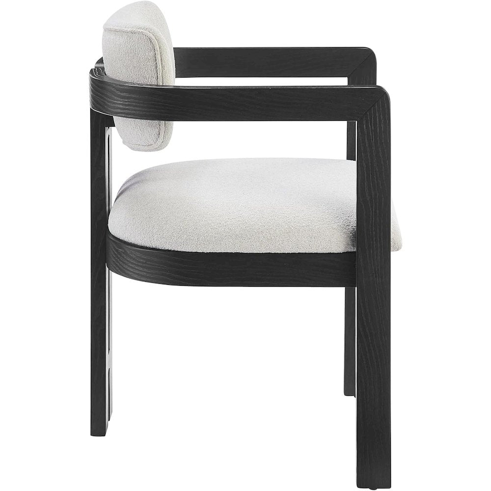 Tappelle Mid-Century Modern Fully Assembled Dining Arm Chairs, Set of 2, Black