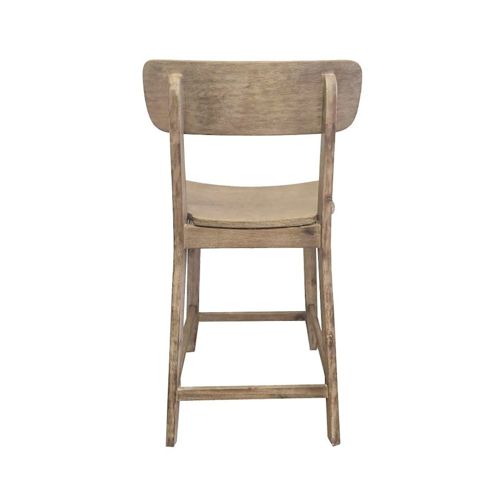 Torino Wood Bar Stool - Barnwood Wire-Brush