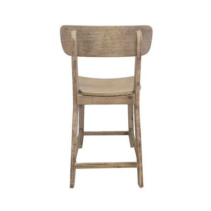 Torino Wood Bar Stool - Barnwood Wire-Brush