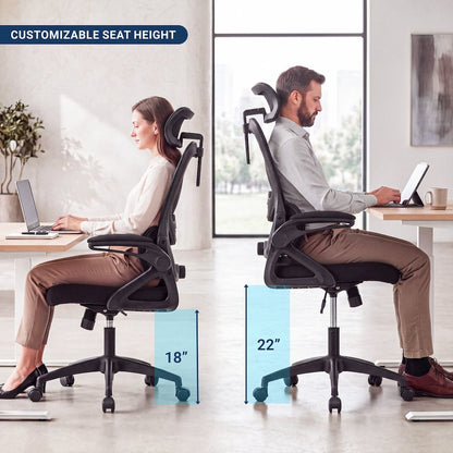 Mesh Office Chair, Breathable Black Task Chair for Home Office or Study