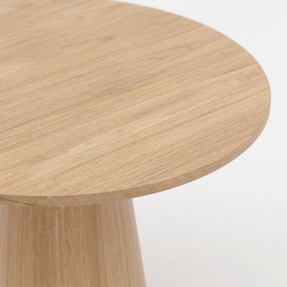 Natural Round Dining Table, Mid-Century Modern Style, Seats 4