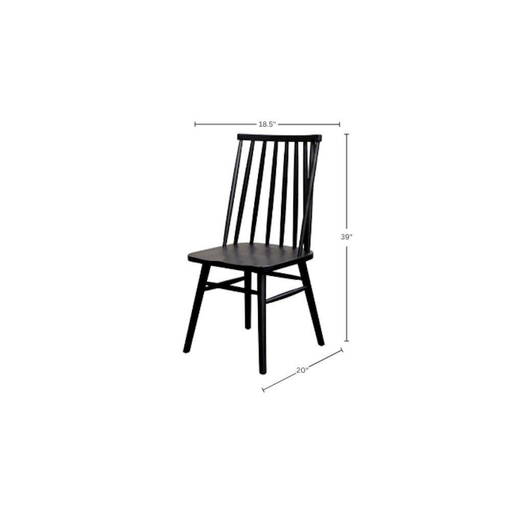Farmhouse Side Chairs Set of 2 with Wooden Frame and Comfortable Seating