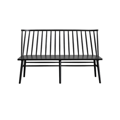 Farmhouse Style Windsor Dining Bench with Solid Wood Frame and Comfortable Seat