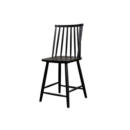 Farmhouse Brown Counter Stools Set of 2 with Back Support