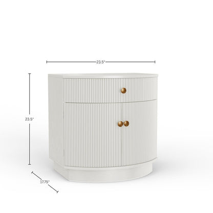 Nightstand with Rubberwood Solids and Oak Veneer Modern Contemporary Design