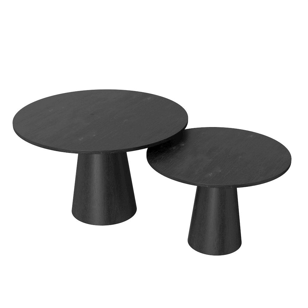 Black Modern Coffee Table with Open Leg Design and Sturdy Construction