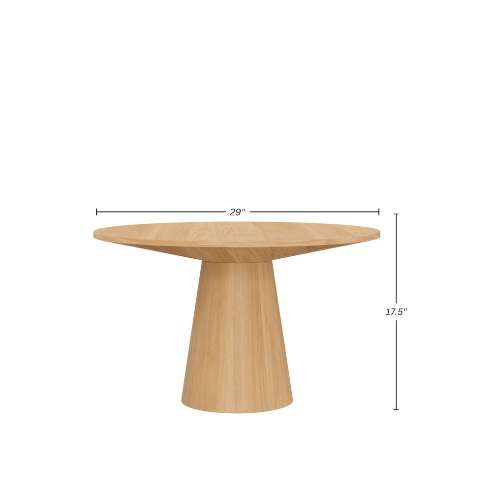 Neutral Coffee Table Modern Design Single Piece Wood Finish