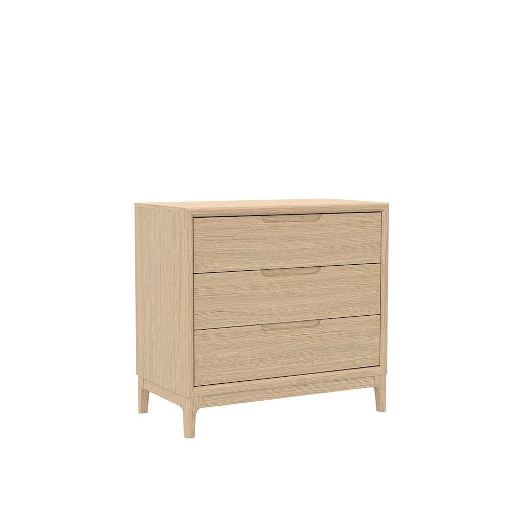 Light Oak Accent Chest with Modern Design and Spacious Drawer Storage