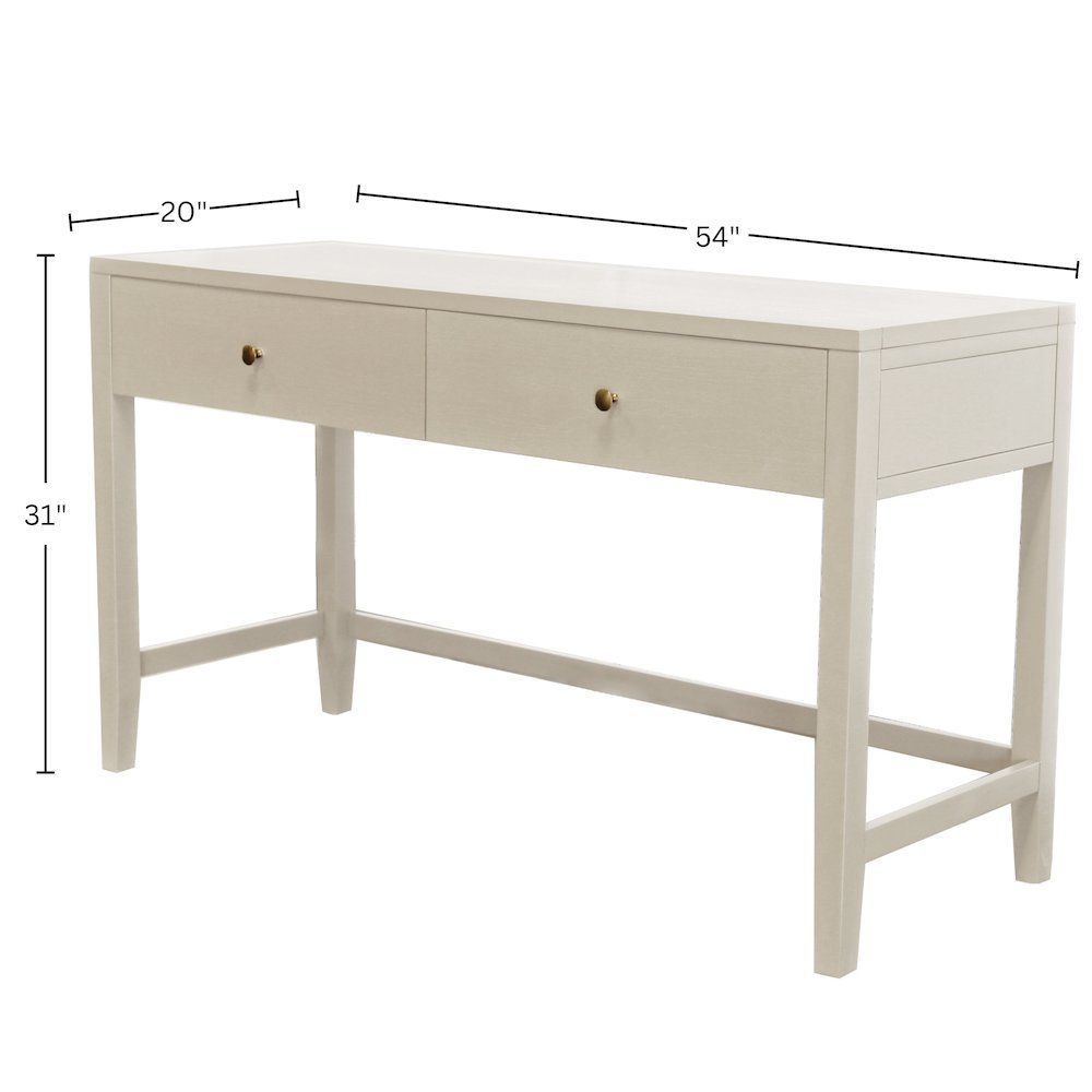 Writing Desk with Drawer Modern Farmhouse Style Solid Wood Surface