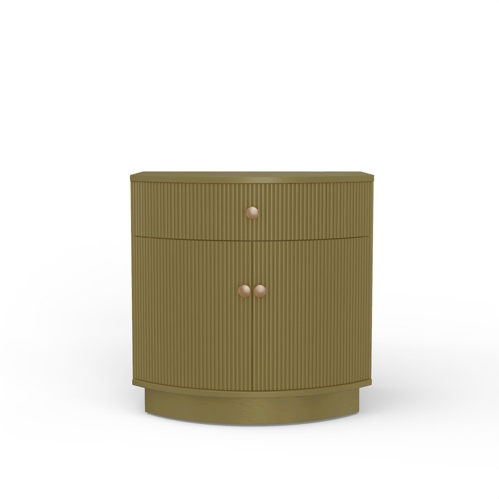 Nightstand Modern Contemporary Rubberwood with Oak Veneer Drawer and Shelf