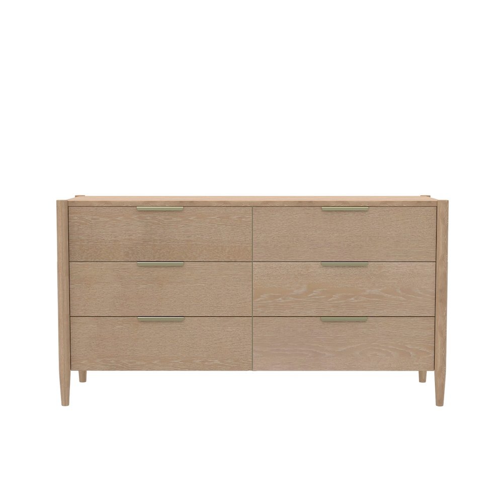Light Wood Dresser with Modern Contemporary Design and Spacious Drawers