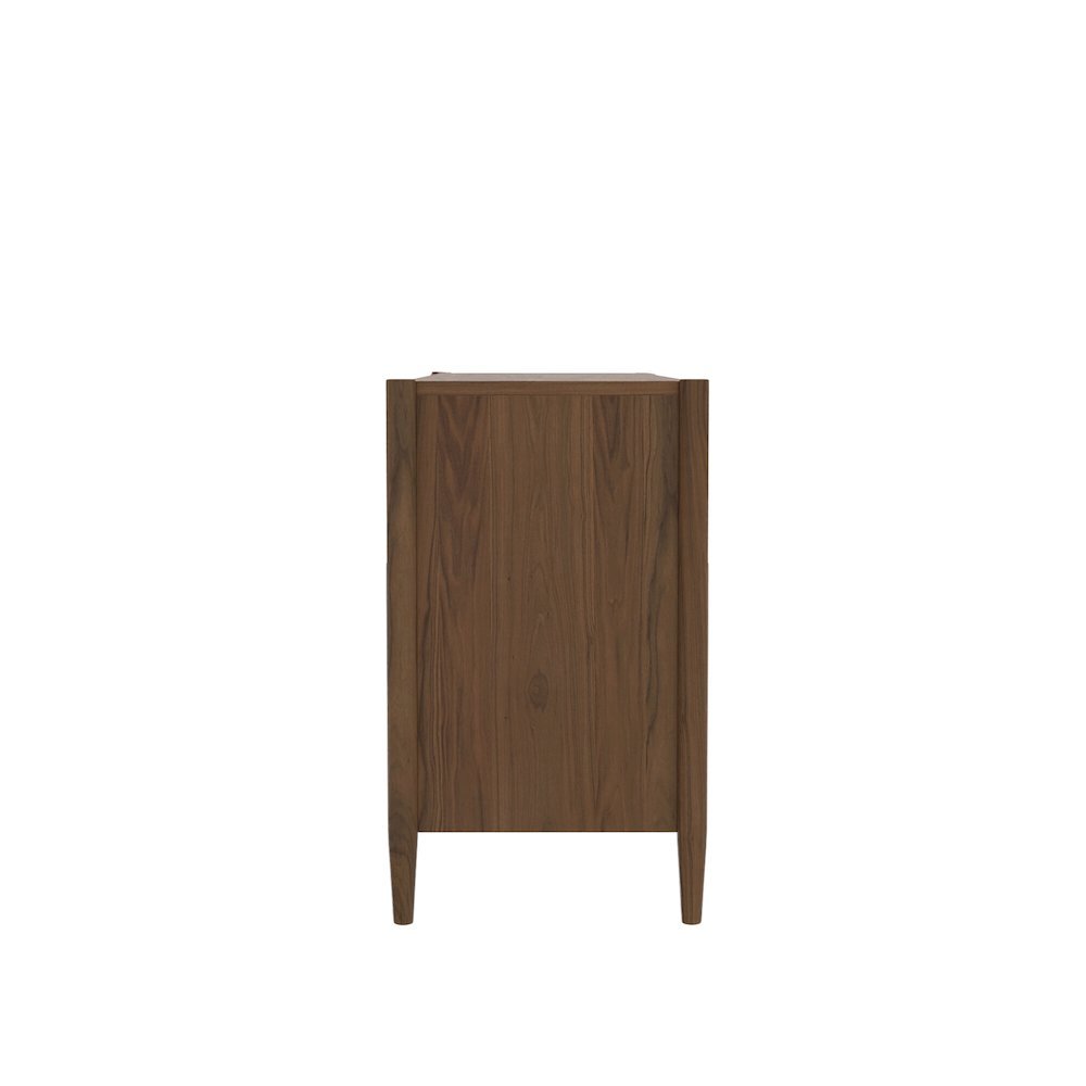 Walnut Modern Contemporary Dresser with Spacious Drawers and Sleek Design