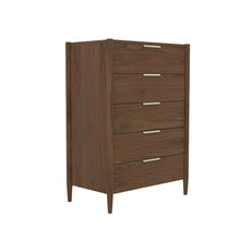 Walnut Accent Chest with Modern Contemporary Design and Spacious Drawer