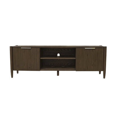 Walnut TV Console with Modern Contemporary Design and Durable Construction