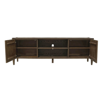 Walnut TV Console with Modern Contemporary Design and Durable Construction