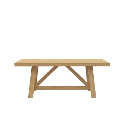 Light Wood Dining Table with Modern Farmhouse Design and Sturdy Build