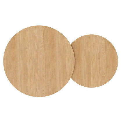 Warm Wood Modern Coffee Table with Floor Clearance and Single-Piece Design