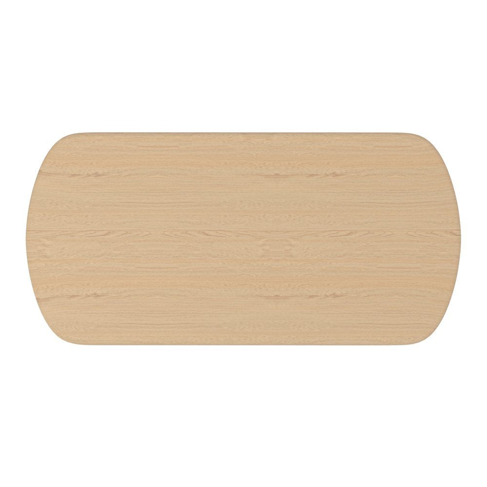 Dining Table Light Oak Modern Design Single Piece Sturdy Construction