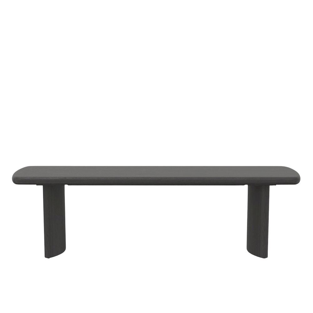 Black Modern Dining Bench with Sturdy Frame and Comfortable Seating